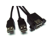 USB A Type Female h TO USB AMx2
